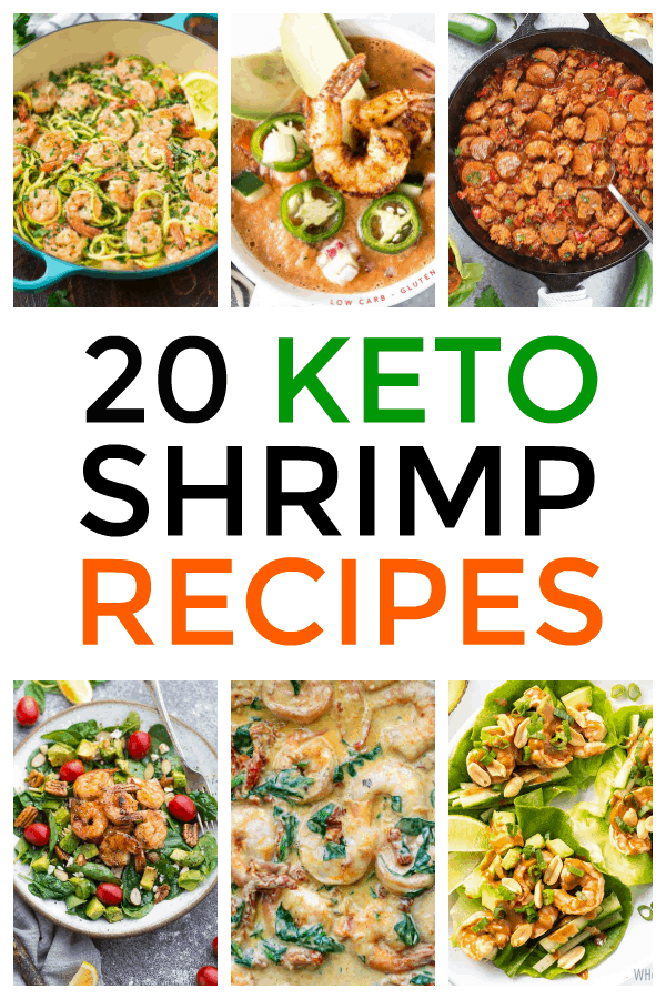 photo collage of keto shrimp recipes