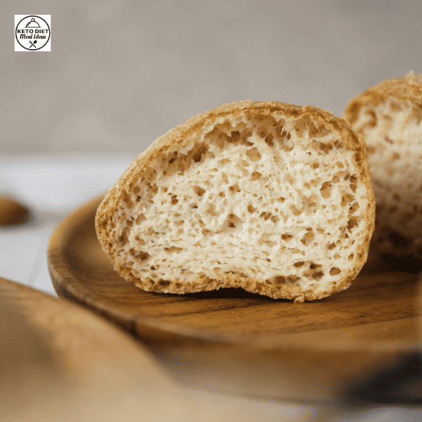 A square image of keto bread.